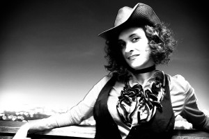 Marianne Hyatt of country dirt Red shirt shoot
