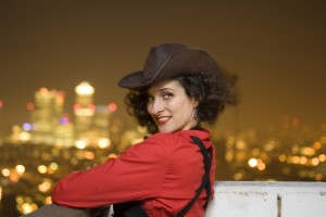 Marianne Hyatt of country dirt Red shirt shoot