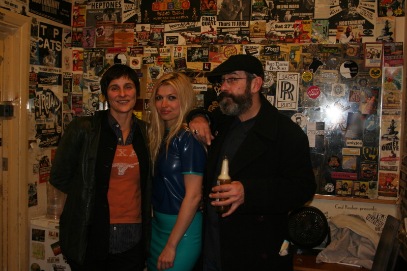 Myself, Tessa Ditner, Dave McGowan backstage Hootananny in Brixton